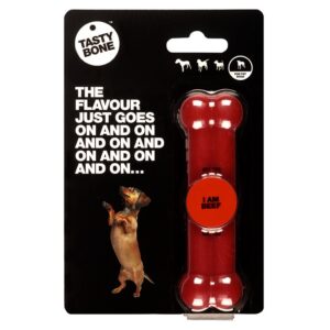 Jouet à mâcher Tasty Bone pour chiots au goût de bœuf - Boomy